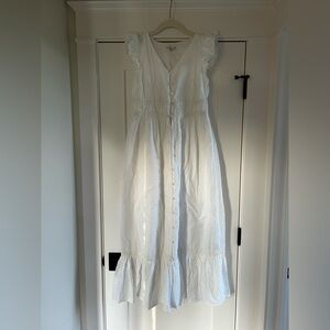 Rachel Zoe White Sleeveless V-Neck Sundress